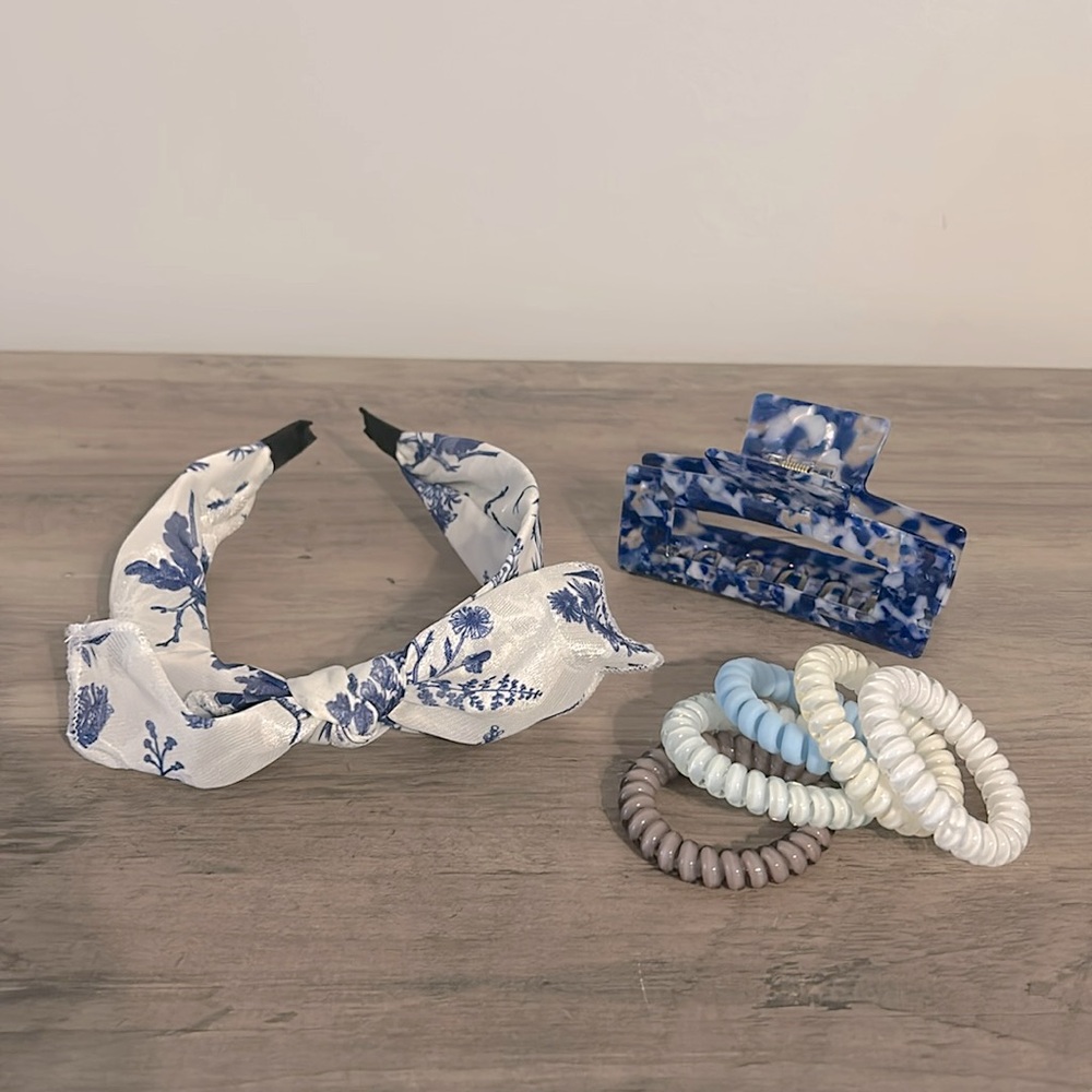 Hair Accessories Bundle - Headband, Claw Clip, Hair Ties